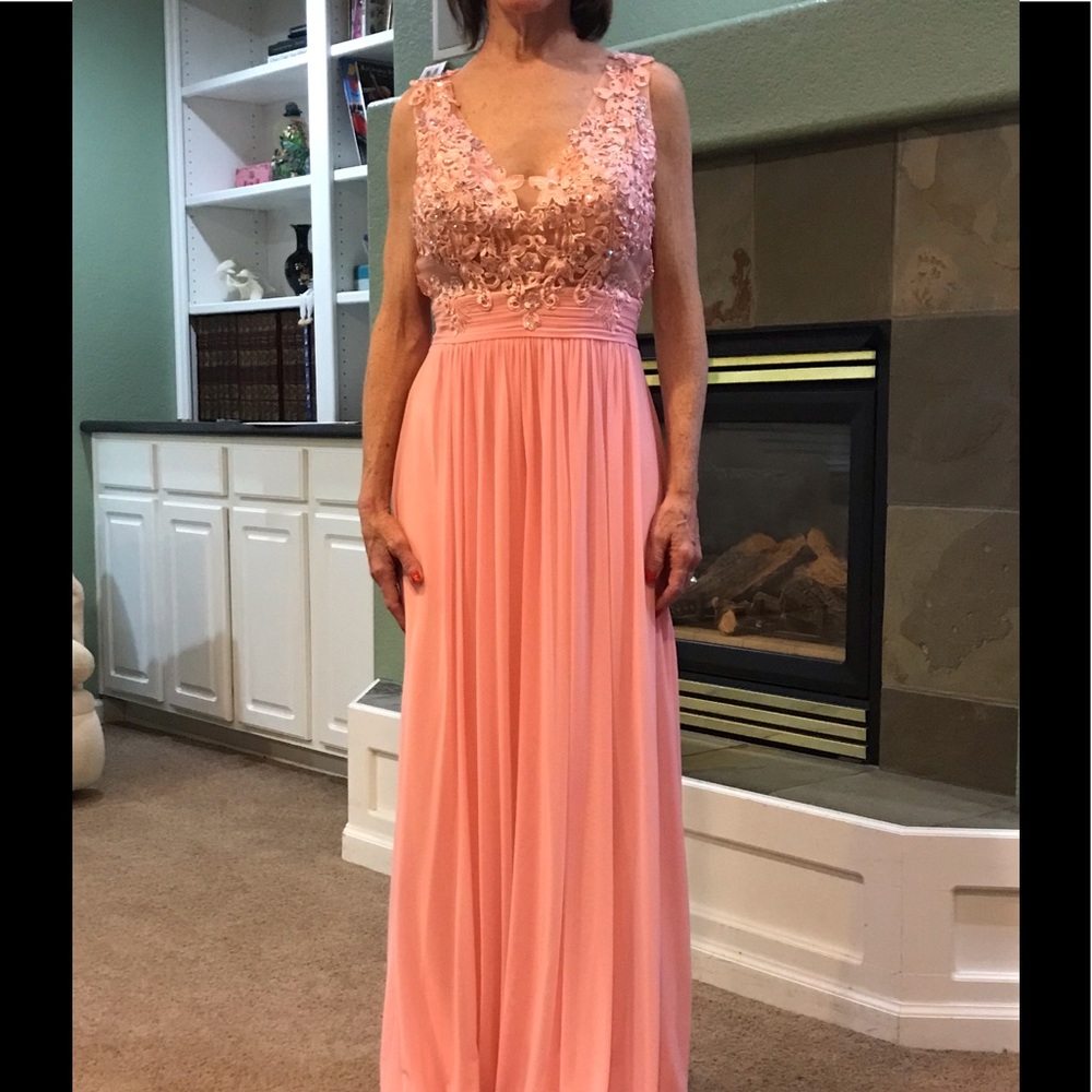 Jovan full length pink gown size 4 worn once